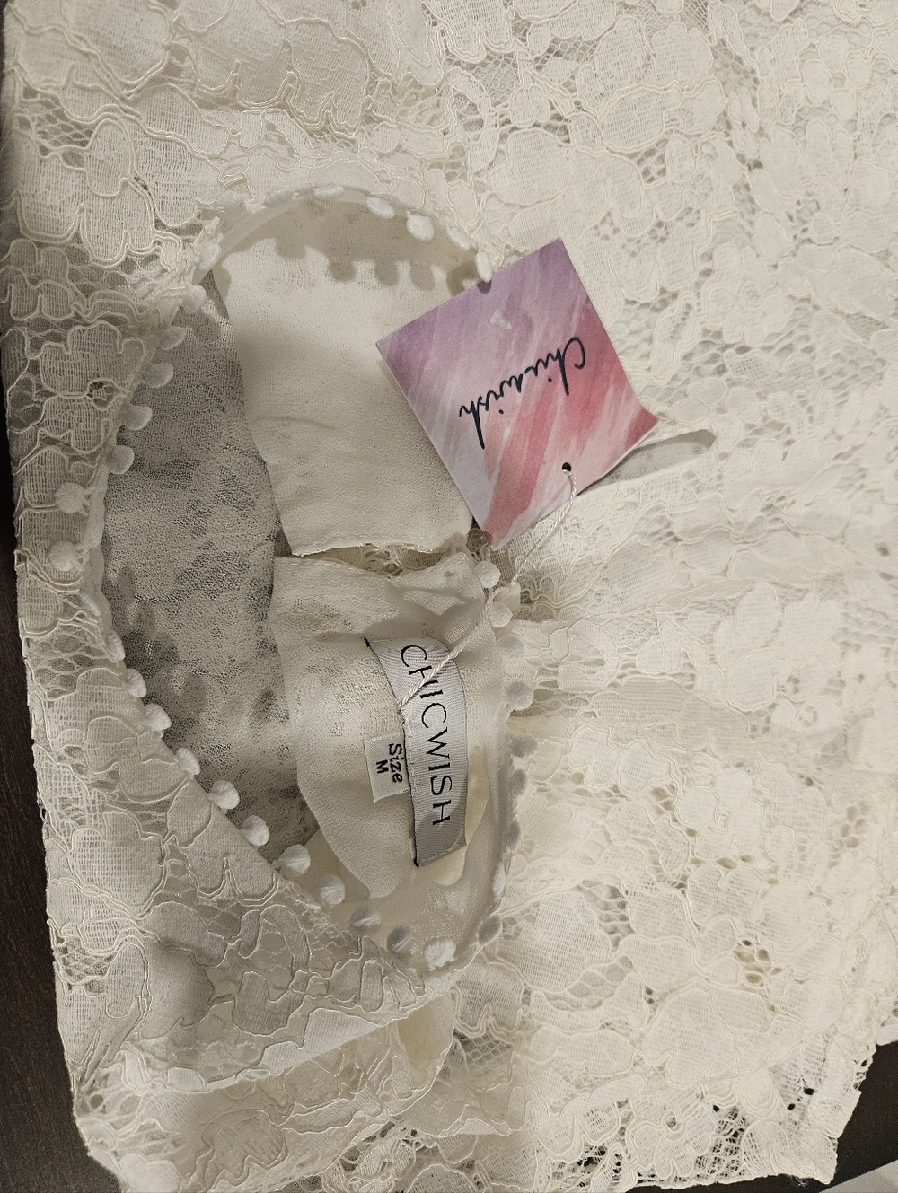 Chicwish Ivory Lace Blouse